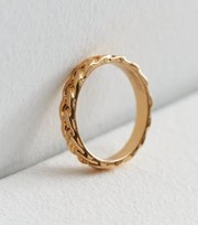 New Look Gold Plaited Ring